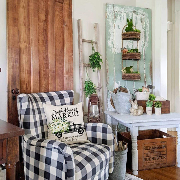 Farmhouse buffalo check discount pillows