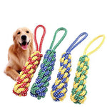 PANDALA 1PC Dog Toy Carrot Knot Rope Ball Cotton Rope Dumbbell Puppy Cleaning Teeth Chew Toy Durable Braided Bite Resistant Pet Supplies
