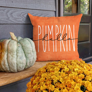 PANDICORN Black Buffalo Check Fall Pillow Covers 18x18 Set of 2  Polka Dot Hello Pumpkin Outdoor