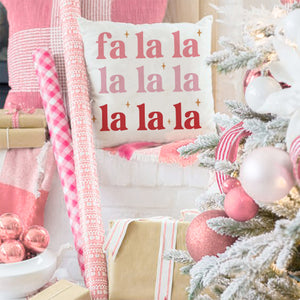 PANDICORN Pink Christmas Pillow Covers 18x18 Set of 4 Vintage Santa Claus  Snowman Farmhouse Christmas Decorations