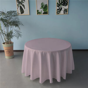 PANDICORN Round Tablecloth Polyester White Table Cloths for Events