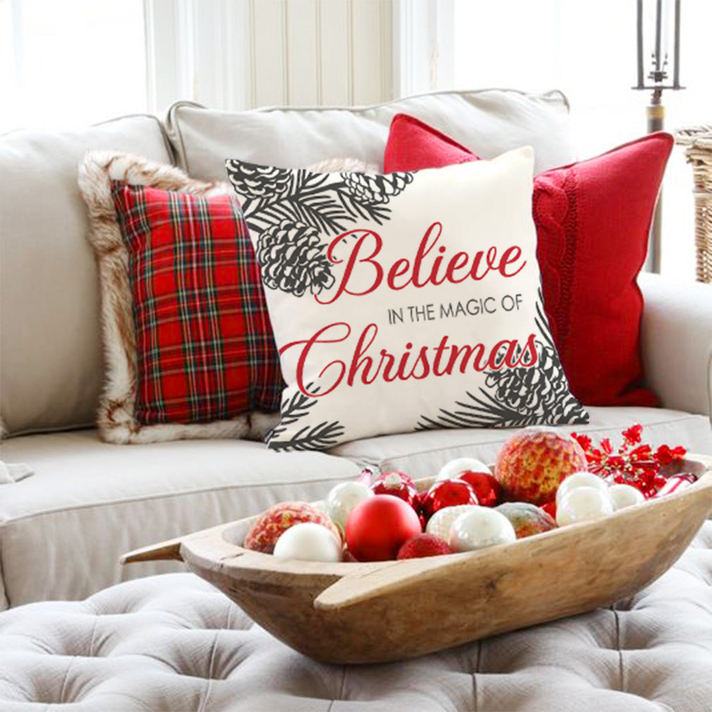PANDICORN Modern Christmas Pillow Covers 18x18 Set of 4 Christmas Pillows Decorative Throw Pillows Cases