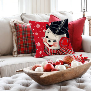 PANDICORN Vintage Christmas Pillow Covers 18x18 Set of Santa Claus S