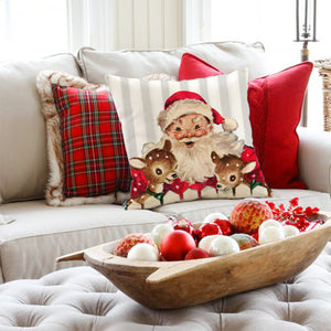 PANDICORN Vintage Christmas Pillow Covers 18x18 Set of Christmas Pil