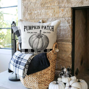 PANDICORN Fall Pillow Covers 18x18 Set of 4  Black Fall Decor Hello Pumpkin Leaves Vertical Stripe Outdoor