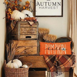 PANDICORN Black Buffalo Plaid Fall Pillow Covers 12x20 Set of 2 Polka Dot Hello Pumpkin Outdoor