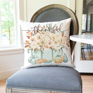 PANDICORN Fall Pillow Covers 18x18 Set of 4 Hello Pumpkin Floral Outdoor Fall Decor