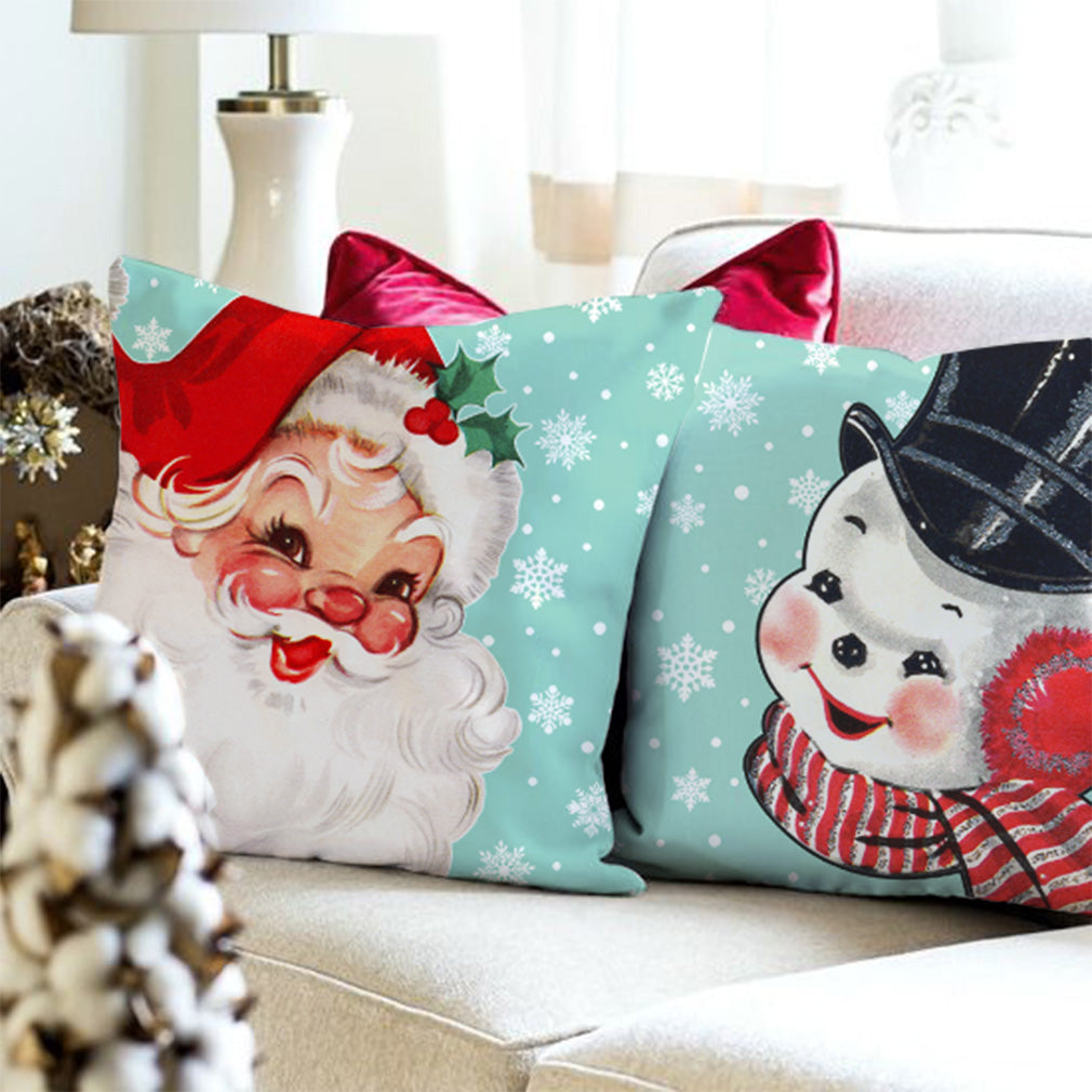 Santa Pillow Case Vintage Christmas Pillow Covers PANDICORN