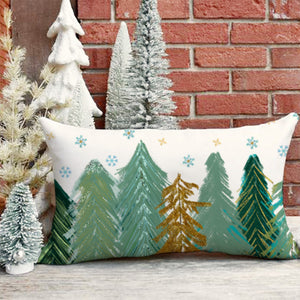 Christmas Tree Pillow Covers 12x20 Inch Modern Farmhouse Christmas Decorations Xmas Winter Holiday Decor Lumbar Pillows Decorative Throw Pillows Cases for Home Sofa Couch Living Room