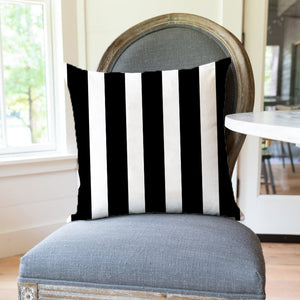 PANDICORN Fall Pillow Covers 18x18 Set of 4  Black Fall Decor Hello Pumpkin Leaves Vertical Stripe Outdoor