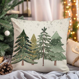 Christmas Tree Pillow Covers 18x18 Inch Set of Farmhouse