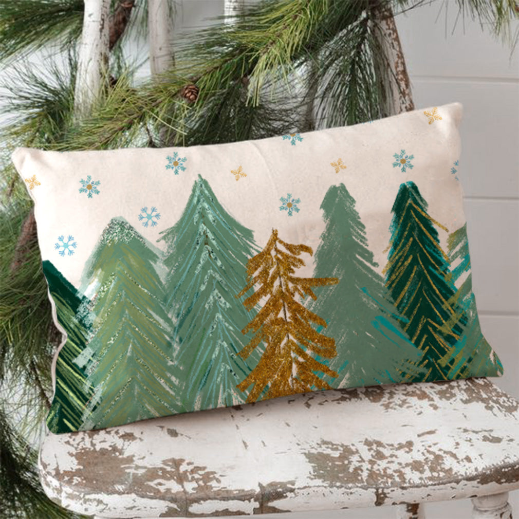 Christmas Tree Pillow Covers 12x20 Inch Modern Farmhouse Christmas Decorations Xmas Winter Holiday Decor Lumbar Pillows Decorative Throw Pillows Cases for Home Sofa Couch Living Room