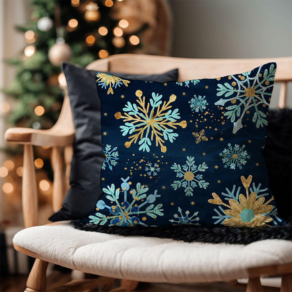 PANDICORN Turquoise Blue Christmas Pillow Covers 18x18 Set of 4 Santa
