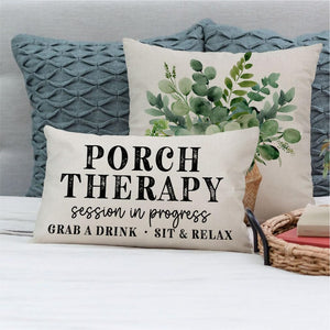 PANDICORN Porch Therapy Throw Pillow Covers 12x20 Inch for Front Porch Patio Decor Decorations