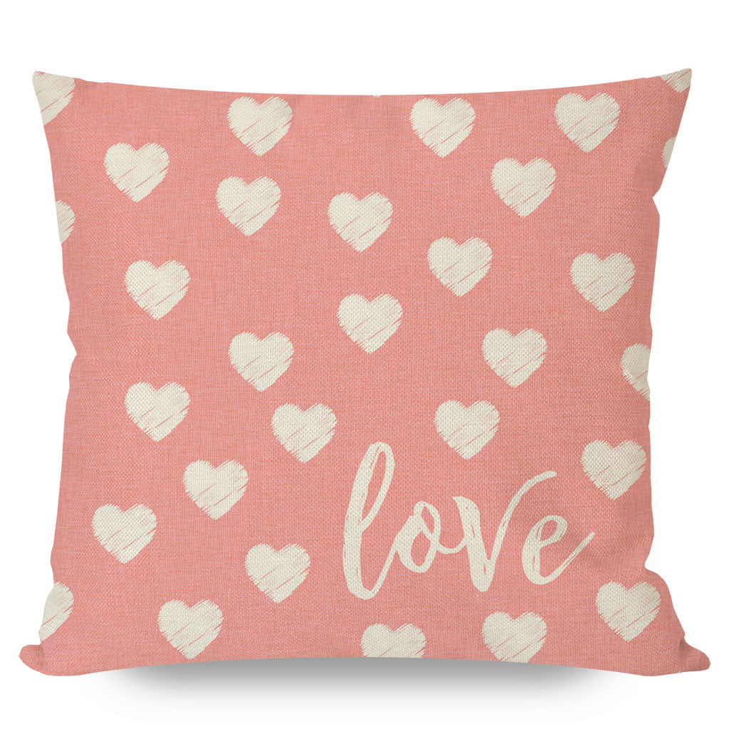 Pink Valentines Day Pillow Covers 18X18 Set of 4 Gnome Heart Truck Love Be Mine for Valentines Day Decor Outdoor Valentine Decorative Throw Pillows Cushion Case Decorations for Couch