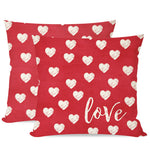 Valentines Pillow Covers 18X18 Set of 2 Red Heart Love for Valentines Day Decor Outdoor Modern Farmhouse Anniversary Valentine Decorative Throw Pillows Cushion Case Decorations for Couch