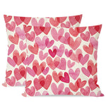 Pink Valentine's Day Pillow Covers 18X18 Set of 2 Heart for Valentines Day Decor Outdoor Modern Farmhouse Valentine Wedding Decorative Throw Pillows Cushion Case Decorations for Couch