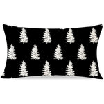 Black Christmas Pillow Cover 12x20 Modern Farmhouse Christmas Tree Decorations Lumbar Christmas Pillows Christmas Throw Pillows Cases Cushion Covers Winter Holiday Decor for Home Couch